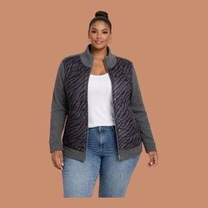 Lane Bryant Black and Gray Jacket